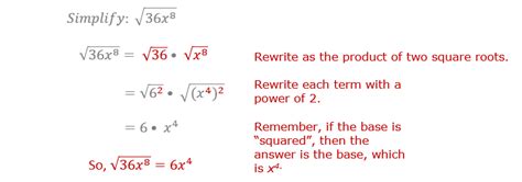 Simplifying a Square Root with Variables