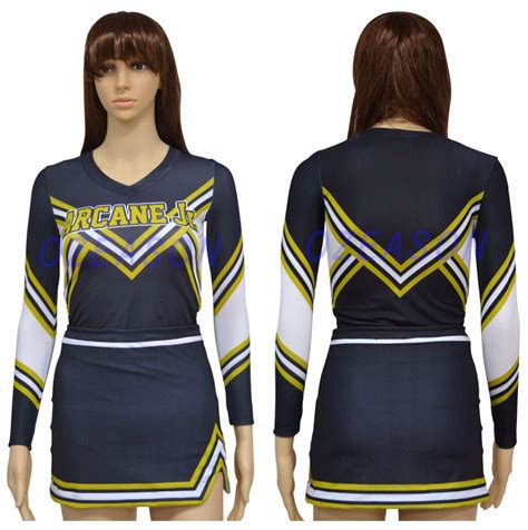 Latest Design Custom Long Sleeve Cheerleading Uniforms Made In China ...