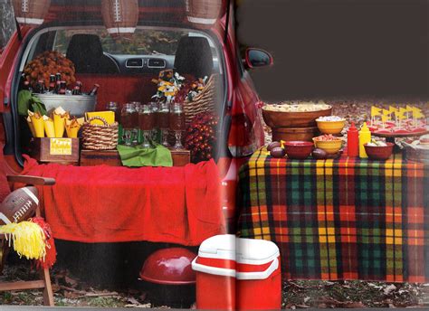 Great Idea for Fall Tailgate Party or Even just fall picnic...table next to tailgate....Love it ...