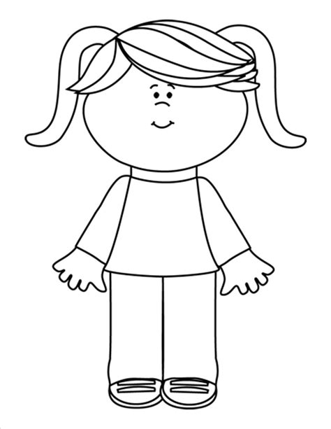 Free Black And White Girl Cartoon, Download Free Black And White Girl Cartoon png images, Free ...
