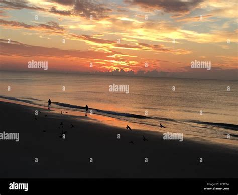 Tybee Island Beach, Georgia sunrise Stock Photo - Alamy