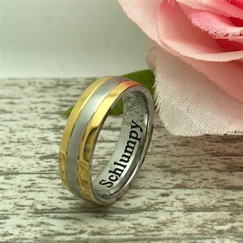 Personalized Rings Engraved Rings Stainless Steel Ring 2 | Etsy