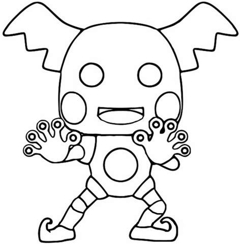 Dibujo para colorear Funko Pop Pokémon : Mr.Mime 4