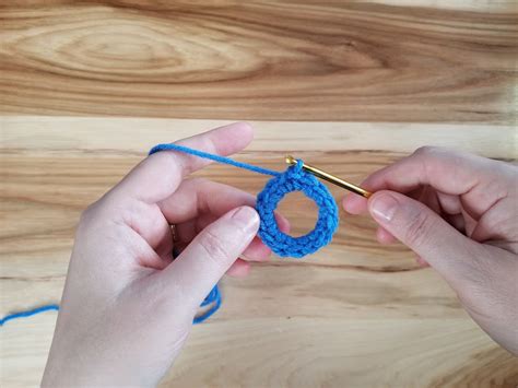 How to crochet around a plastic ring - Highland Hickory Designs