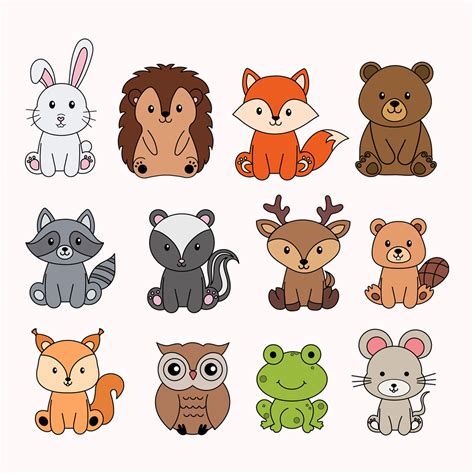 Forest Animals SVG PNG, Fox, Deer, Bear, Rabbit, Forest Nursery ...