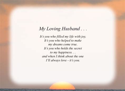 My Loving Husband . . .(1) - Free Love Poems