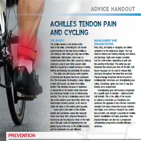 achilles tendon pain and cycling image - Massage Therapy London