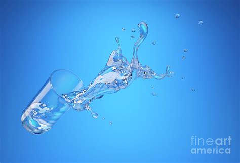 Glass With Spilling Water Splash Photograph by Leonello Calvetti/science Photo Library