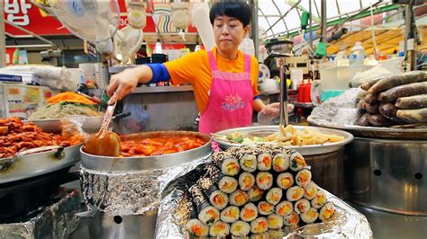 KOREAN STREET FOOD - Gwangjang Market Street Food Tour in Seoul South Korea | BEST Spicy Korean ...