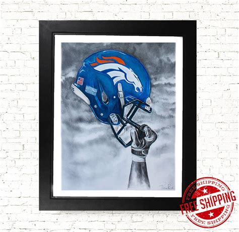 Denver Broncos Wall Art Sports Decor Football Denver Broncos Poster ...