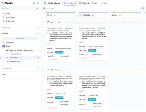 Kanban for Software Development | Template by ClickUp™