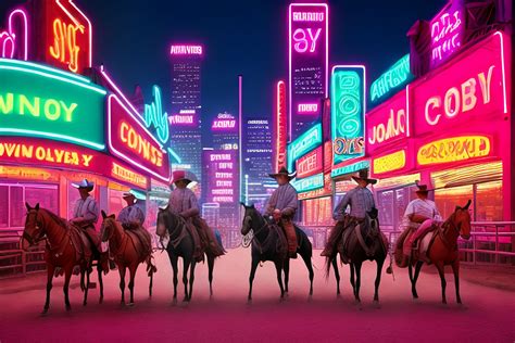 Neon City Cowboys by awerozme on DeviantArt