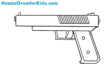 How to Draw a Gun for Kids | How to Draw for Kids