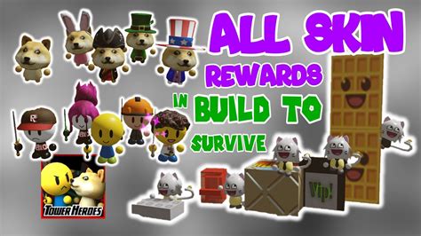 All Reward Skins from Build to Survive in Roblox Tower Heroes (April fool update) - YouTube