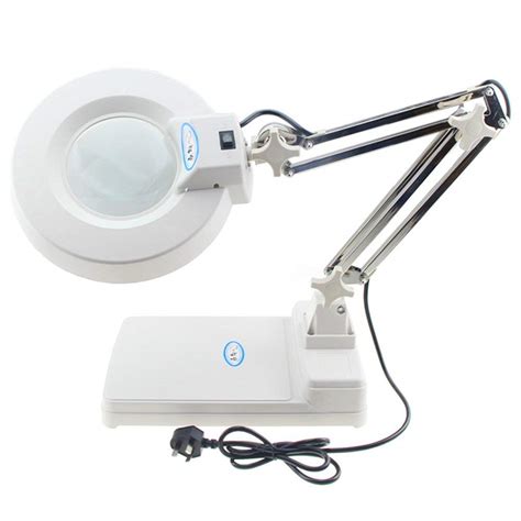 10X Desktop Magnifier Lamp with LED Light ,Adjustable Arm Folding ...