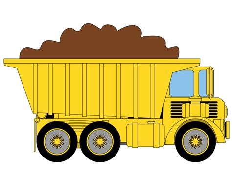 Dump Truck with Dirt | Free SVG