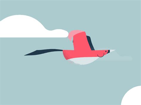 Looping GIFs №5 — Some of our favourite artists Flying Birds Images, Birds Flying, 2d Character ...