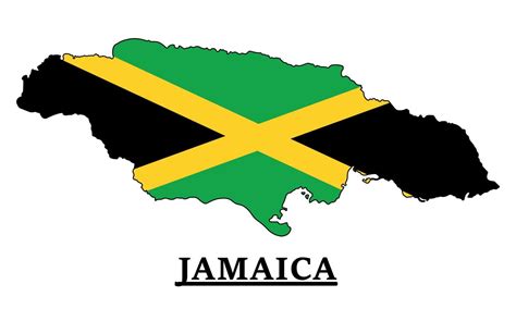 Jamaica National Flag Map Design, Illustration Of Jamaica Country Flag ...