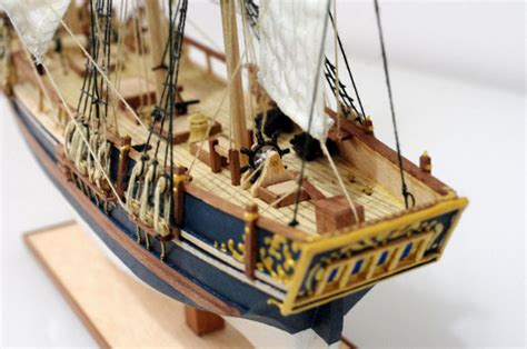 Wooden ship model HMS Bounty assembled from Constructo kit | Model Kits: cars, ships, airplanes