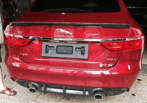 JIOYNG Carbon Fiber SPOILERS CAR REAR WING TRUNK SPOILER FOR 16 17 JAGUAR XF X260 2016 2017 2018 ...