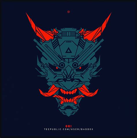 Oni / Japanese Demon / Tshirt / Teepublic. Samurai art, Cyberpunk art, Samurai artwork, Oni ...