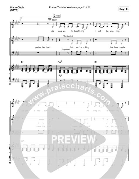 Praise Sheet Music PDF (Elevation Worship / Elevation Choir) - PraiseCharts