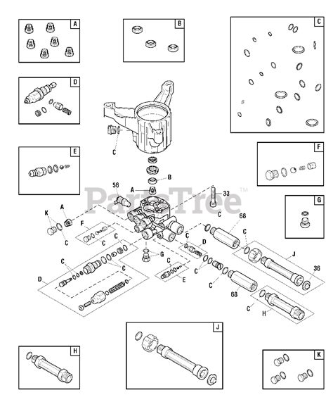 Troy-Bilt 020676-00 - Troy-Bilt 2,800 PSI Pressure Washer Pump (80012707) Parts Lookup with ...