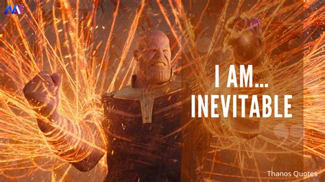 Thanos Quotes Endgame I Am Inevitable - ShortQuotes.cc