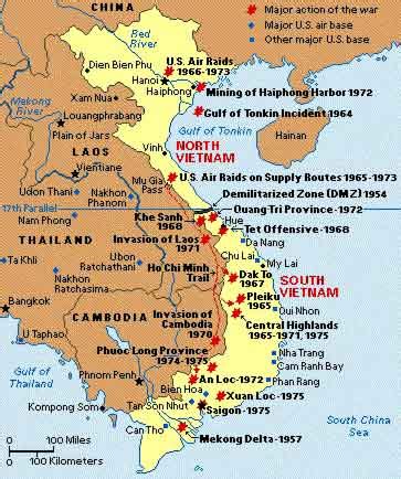 Vietnam War Map 17th Parallel