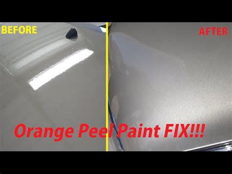 How to FIX Orange Peel paint or Clear Coat - YouTube