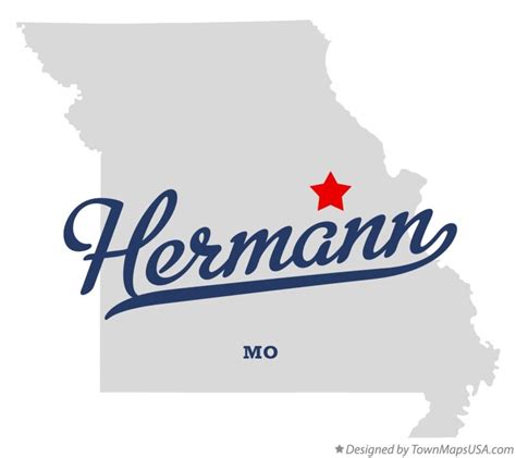 Map of Hermann, MO, Missouri