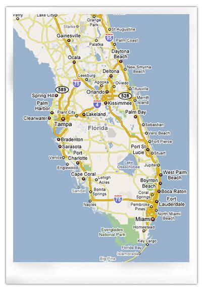 Florida Map and Florida Satellite Images