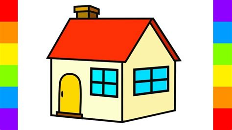 Simple 3d House Drawing House Drawing Easy Simple Sketch Building 3d Draw Kids Sketches Things ...