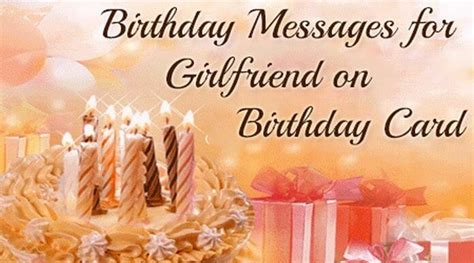 Birthday Messages for Girlfriend on Birthday Card