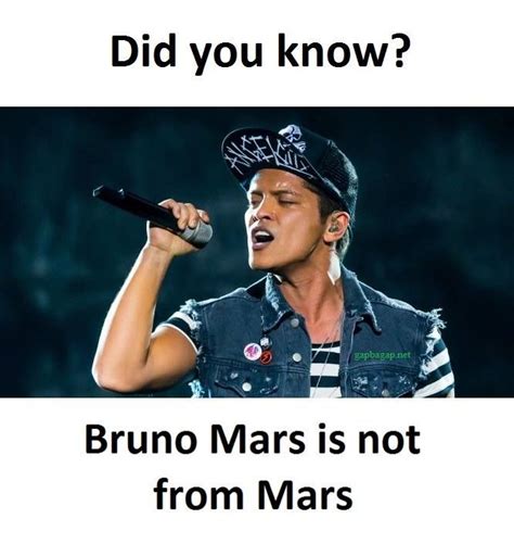 Funny Picture Of The Day ft. Bruno Mars (With images) | Celebrity memes, Bruno mars, Memes