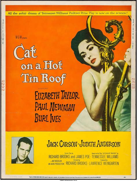 Movie Poster Cat on a Hot Tin Roof 1958 Style Y | Etsy