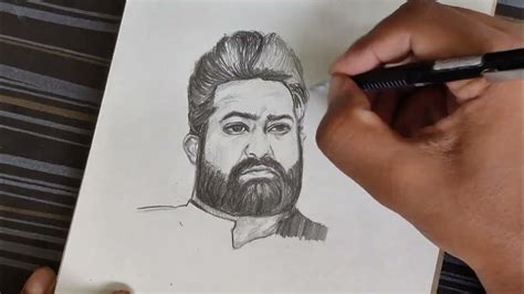 Jr NTR pencil sketch in 1 hour #ntr #sketch #rrr - YouTube