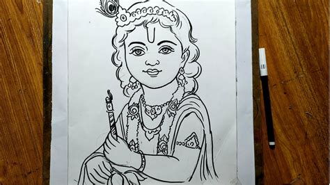 Bal Gopal Krishna Drawing Pencil Easy Step By Step - img-Abbey