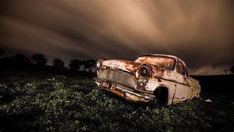 1360x768 Wrecked Vintage Car Laptop HD ,HD 4k Wallpapers,Images,Backgrounds,Photos and Pictures