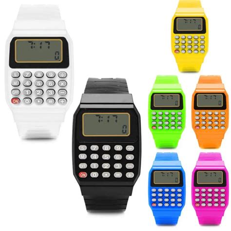 Aliexpress.com : Buy Unsex Silicone Watches Multi Purpose Date Time Electronic Calculator Wrist ...