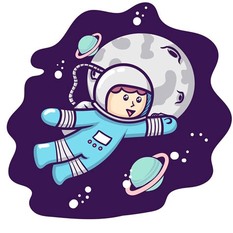 Cute Astronaut | Cat vector, Astronaut illustration, Vector monster