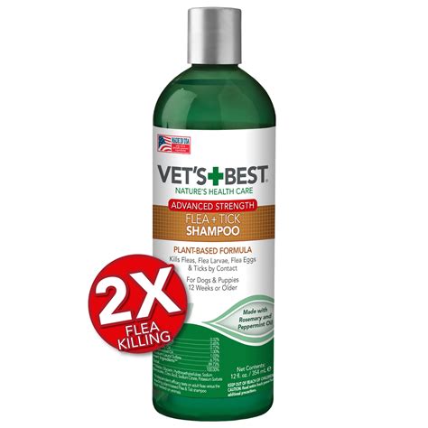 Vet's Best Advanced Strength Flea + Tick Dog Shampoo, 12 fl. oz. | Petco