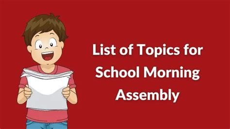 20 List of Speech Topics for School Morning Assembly