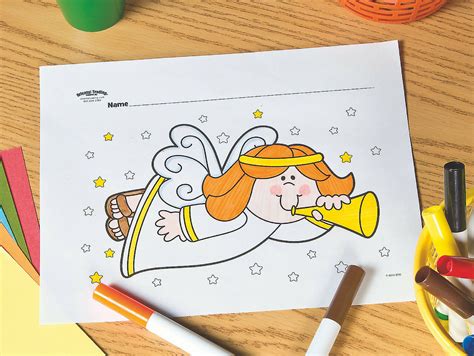 Free Christmas Angel Coloring Pages Print