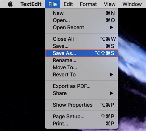 How to enable the 'Save As' option on Mac