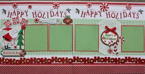 2 pg Happy Holidays | Christmas scrapbook pages, Christmas scrapbook ...