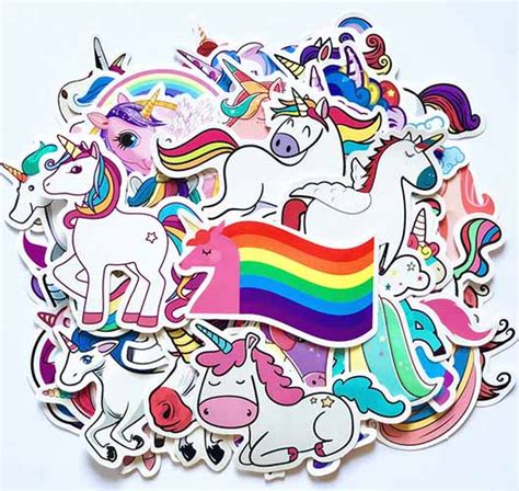 Cute Unicorn Stickers Laptop Decals Luggage Skateboard Vinyl Sticker