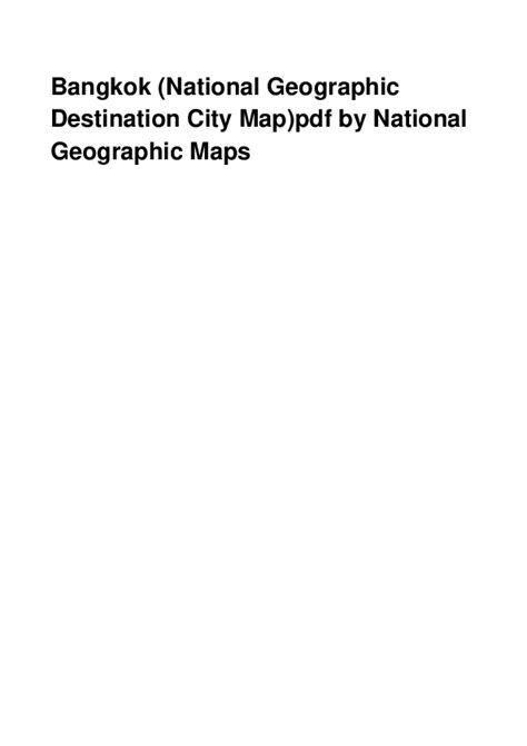 (PDF) Bangkok (National Geographic Destination City Map)pdf by National Geographic Maps ...