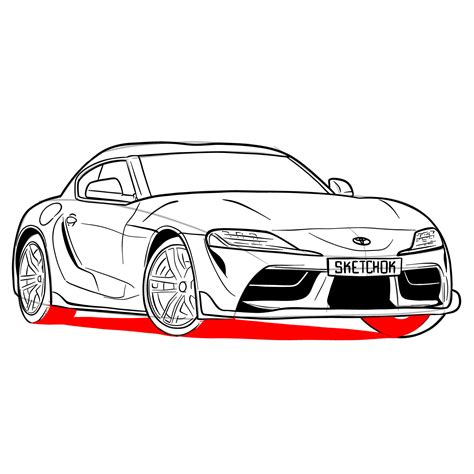 Toyota Supra Drawing Outline Drawings Car Drawings Cool Art Drawings ...