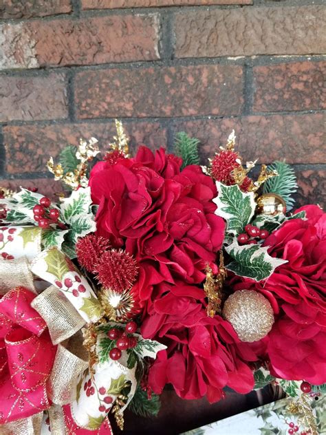 Red and Gold Christmas Wreath Red and Gold Wreath Christmas | Etsy